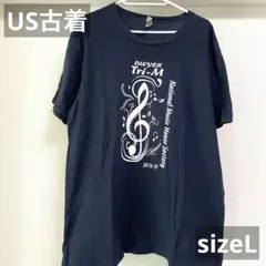 US古着　NEXT LEVEL サイズL ネイビー　紺 Dwyer Tri-M