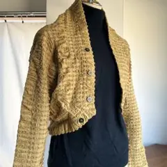 NUNO NUNOWORKS 辛子色　ボレロ　カーディガン