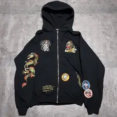 XLARGE Ed Hardy コラボMA-1ジャケット オリーブ色 XLARGE（エクストララージ）の「XLARGE × EDHARDY REVERSIBLE