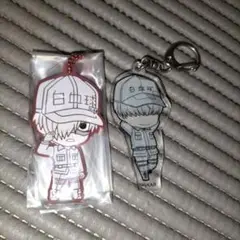 はたらく細胞　白血球　ラバーストラップ　 アクリルキーホルダー　2点