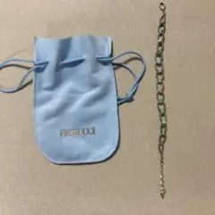 FIORUCCI 青 ビーズブレスレット