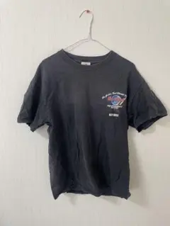 Hard Rockグラフィックプリント黒Tシャツ