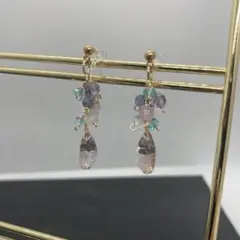 【NO5】天然石イヤリングフック　ハンドメイド