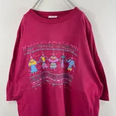 USA製 90s cherikee Tシャツ ピンク シングルステッチ