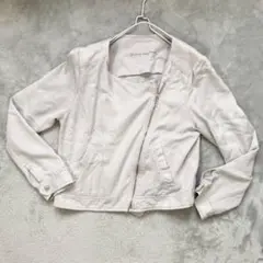 【mystywoman】ミスティウーマン 薄手アウター 斜めジップ オシャレ
