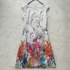 ハロッズ ワンピース 花柄 ホワイト ハロッズブック掲載ワンピース