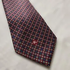 Burberrys ネクタイ　ホースロゴ 花　ネイビー　ボルドー