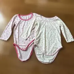長袖ボディスーツ2枚セット 90cm