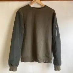 H&M オリーブ クルーネック トレーナー