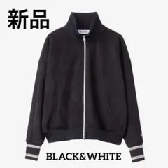 【BLACK&WHITE】新品フルジップスタンドカラーブルゾン【ゴルフウェア】