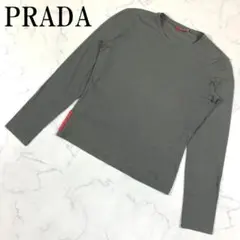 LA5063 PRADA プラダ 長袖シャツ 緑モスグリーン ストレッチ M