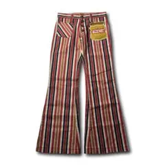 希少 70s BLUE WAY マルチストライプ セーラーパンツ フレアパンツ