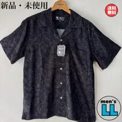 新品　ペイズリー 開襟シャツ　アロハシャツ レーヨン100% シャツ　LL