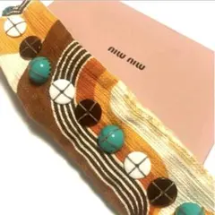 MIU MIU ゴールドビーズヘアバンド MIU MIU ゴールドビーズヘアバンド ヘッドバンド MiuMiu(ミュウ