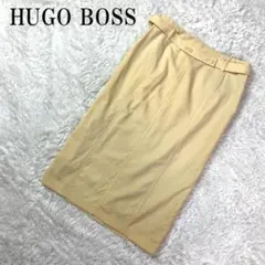 新品 HUGO BOSS ヒューゴボスベルト付きスカート イエロー B6221