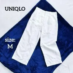 ユニクロ UNIQLO カジュアルパンツ タックワイドストレート リネンブレンド