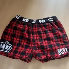 BABYDOLL 半ズボン 120cm チェック柄 赤黒