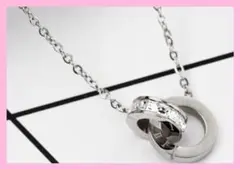 【お値下げ中☆】シルバー ジルコニア ネックレス☆男女兼用 プレゼントにも☆
