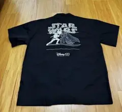ディズニー スターウォーズ ビッグプリント 半袖 シャツ ブラック L 新品