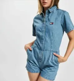 TOMMY JEANS トミージーンズ デニム つなぎ オールインワン S