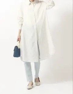 SHOO・LA・RUE UV フレンチリネンブレンド シャツワンピース 新品