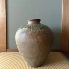 古常滑　三耳壺　胡麻だれ　大壺　32cm 　　　n577 古常滑 三耳壺 胡麻だれ 大壺 32cm n577