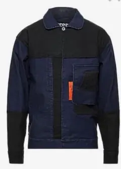 DIESELネイビー ブラック デニムジャケット