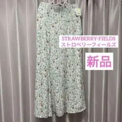 【新品】STRAWBERRY-FIELDS スカート Mサイズ 花柄 ピンク