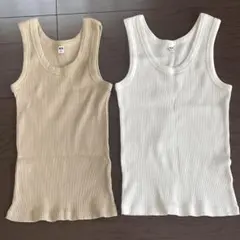 ユニクロ　リブタンクトップ 2色セット