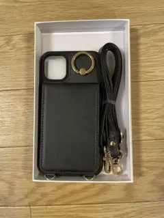iPhone11 ケース　ショルダーストラップ　黒
