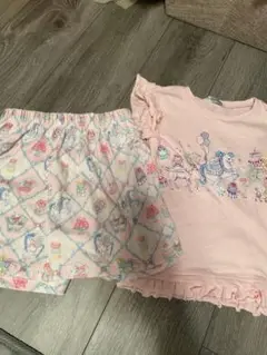 ECONECO 120cm ユニコーン Tシャツとショートパンツセット