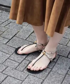 ドゥーズィエムクラス別注 VICINI PYTHON STRAP SANDAL