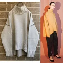 CINOH チノ 18AW ハイネック ニットセーター ジャケット スウェット