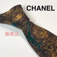✨極美品✨ CHANEL シャネル ネクタイ 高級シルク 極大ココマーク