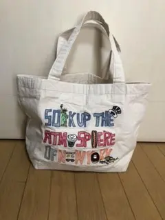刺繍　綿キャンバス　トートバッグ