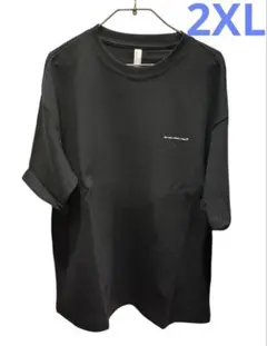 黒のTシャツ 2XL サイズ ロゴ付き