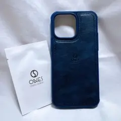 iPhone 14 ケース レザー風 ネイビー 紺 軽量 シンプル フィット感