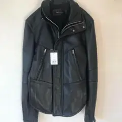 ブラックバイバンキッシュ ダブルライダース ラムレザー ベージュ Lサイズ Black by VANQUISH ライダースジャケット（Black by VANQUISH 白