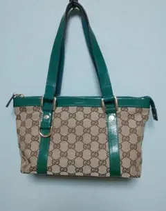 希少カラー GUCCI アビー キャンバス ハンドバッグ トートバッグ