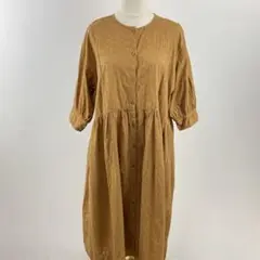 Samansa Mos2 オーバーレースハオリワンピース ロングシャツ 刺繍 F