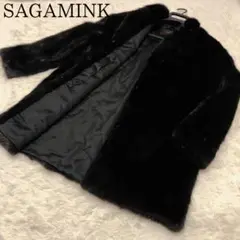 未使用に近い✨ サガミンク 毛皮コート ミンク フリーサイズ 大きいサイズ 黒