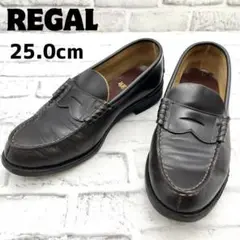 REGAL リーガル コインローファー ダークブラウン 茶 25cm