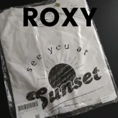 ROXY 半袖Tシャツ Lサイズ ホワイト sunset ロキシー