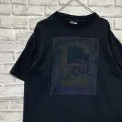 USA製90sヴィンテージTシャツ！シングルステッチ　ブラック半袖古着L26