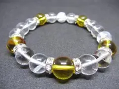 〇【水晶×シトリン】 天然石ブレスレットパワーストーン