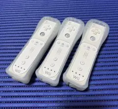 wiiリモコン（白）カバー付き3本 除菌/清掃/動作確認済みセット