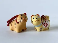 ミニサイズ　土鈴　２個セット　トラ　置物　寅　虎　民芸品　郷土玩具　干支