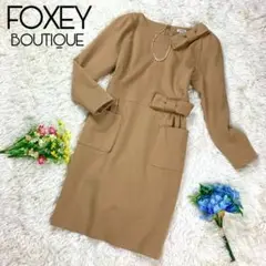 FOXEY フォクシー ☆希少☆ ワンピース 40 ノーカラー