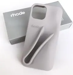 rhodeロードiPhone15新品grayグレーシリコンスマホケース