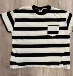 ストライプ Tシャツ 白と黒